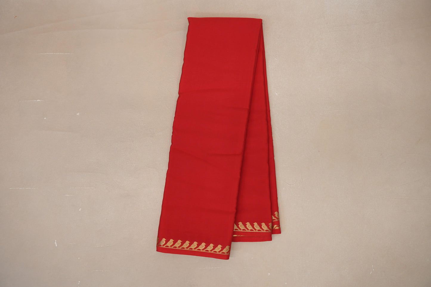 Bright Red Mysore Silk Saree SS8999