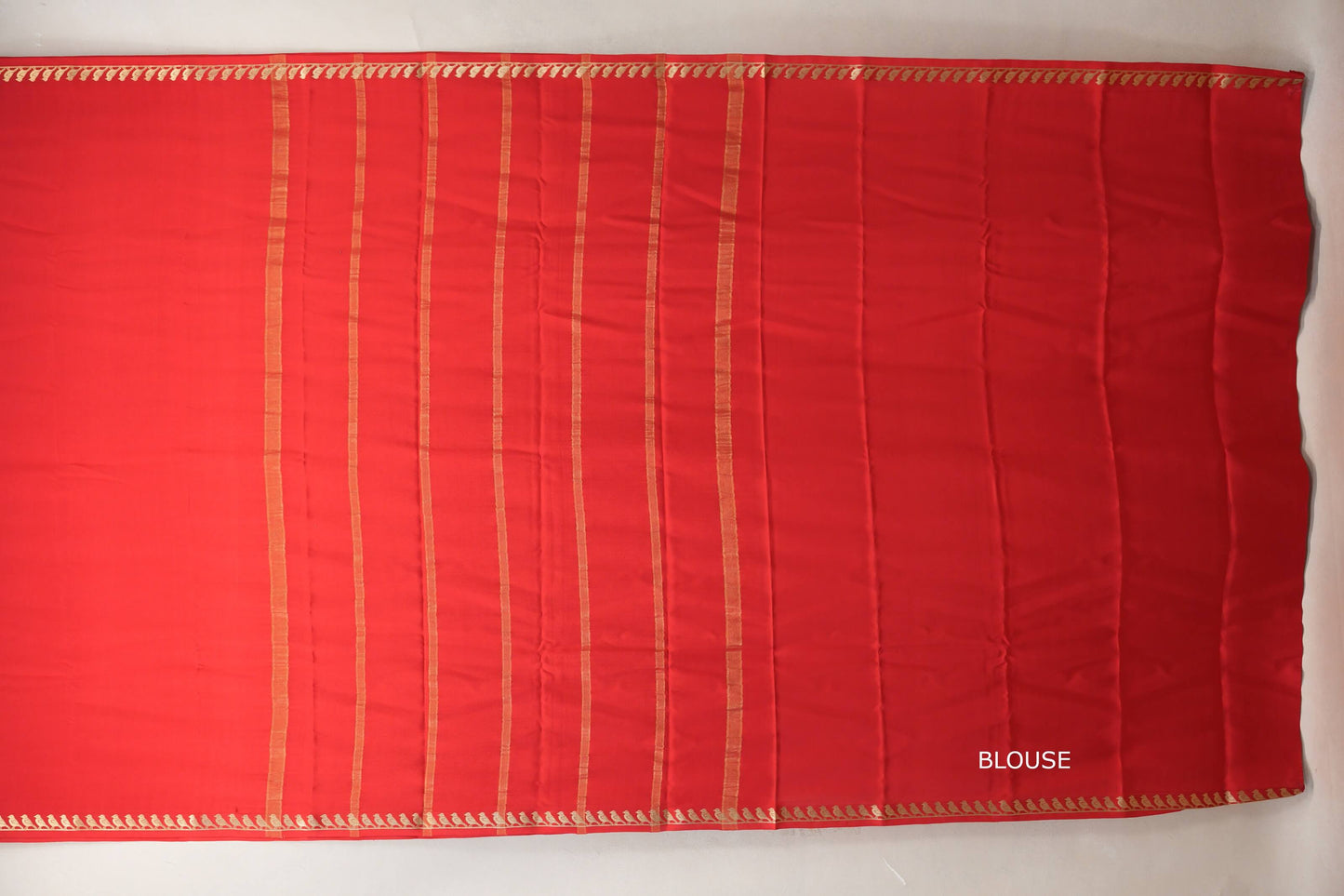 Bright Red Mysore Silk Saree SS8999