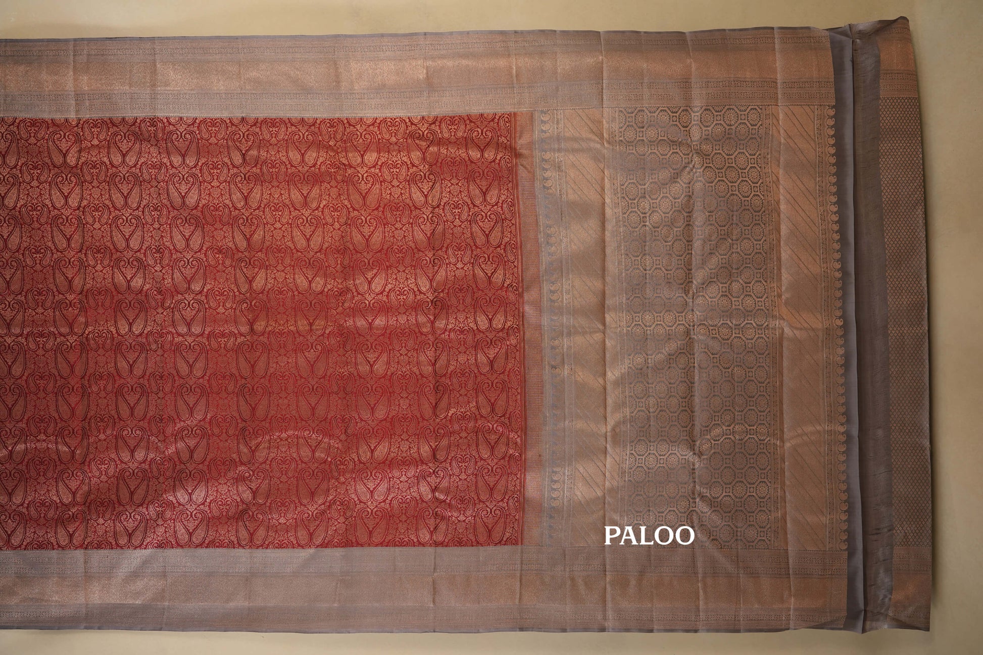 vintage kanjivaram silk saree paloo