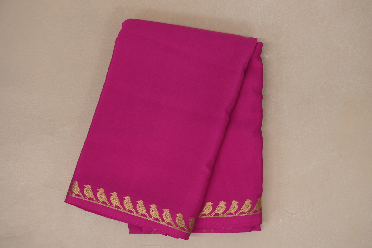 Bright Rani Pink Mysore Silk Saree SS9000