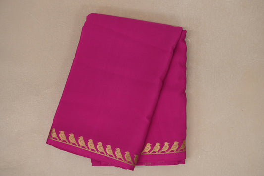 Bright Rani Pink Mysore Silk Saree SS9000