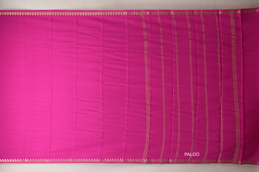Bright Rani Pink Mysore Silk Saree SS9000
