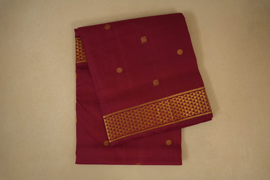 Maroon Ten yards silk saree SS7957