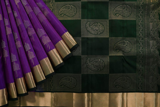 Magenta kanchipuram silk saree