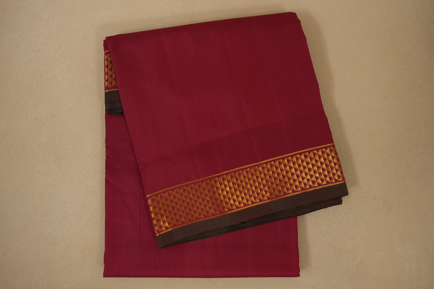 Maroon ten yards madisar silk saree