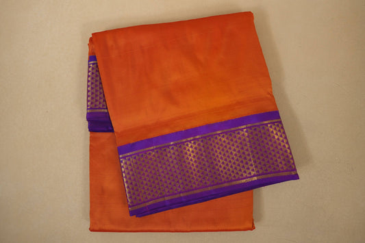 Orange ten yards madisar silk saree