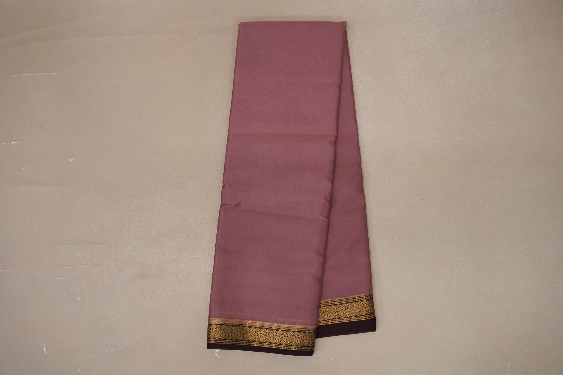 Dusty Rose Pink Mysore Silk Saree  online