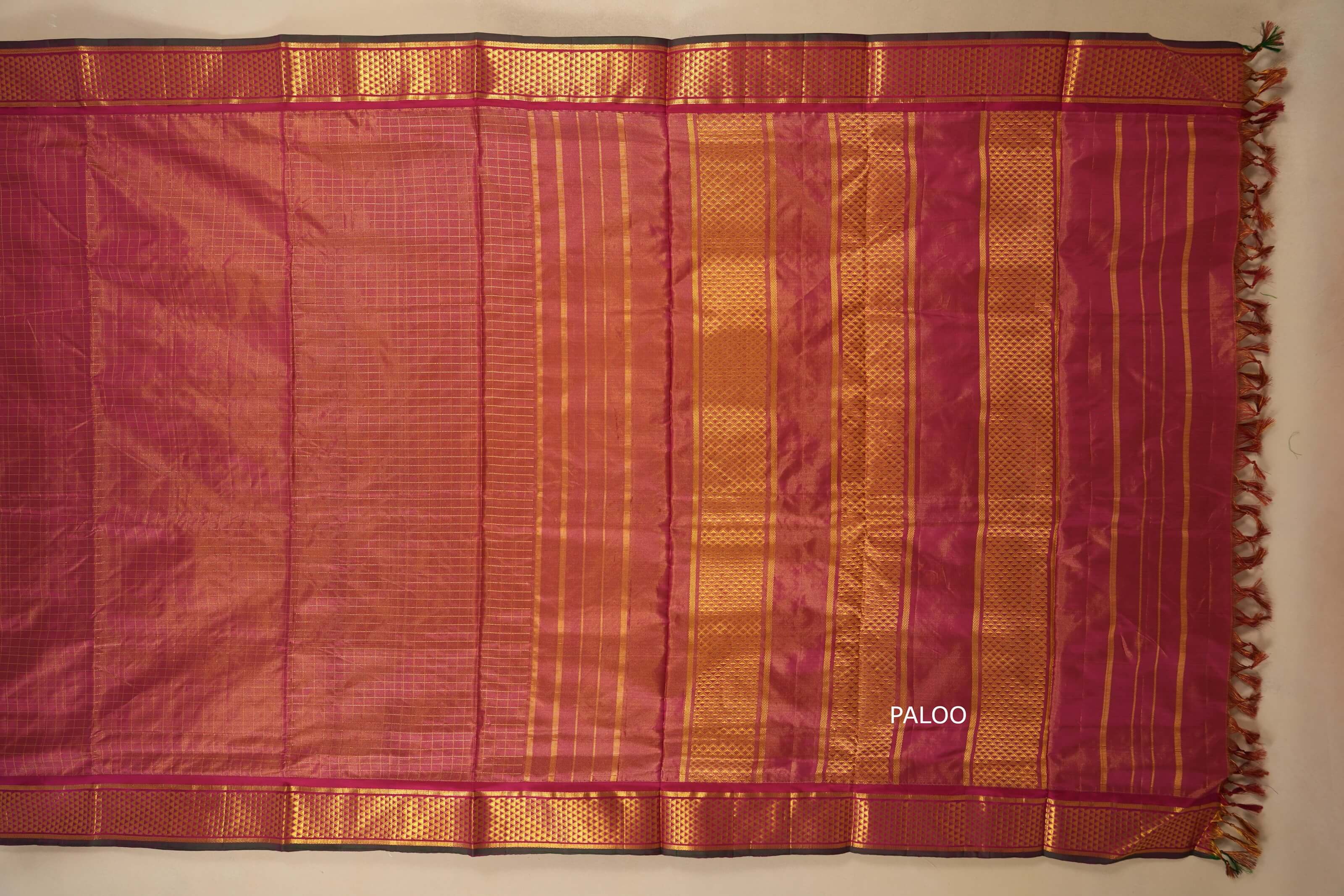ten yards madisar silk saree paloo