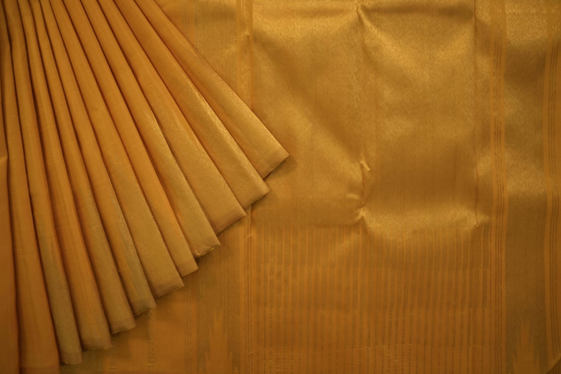 Mustard kanchipuram silk saree