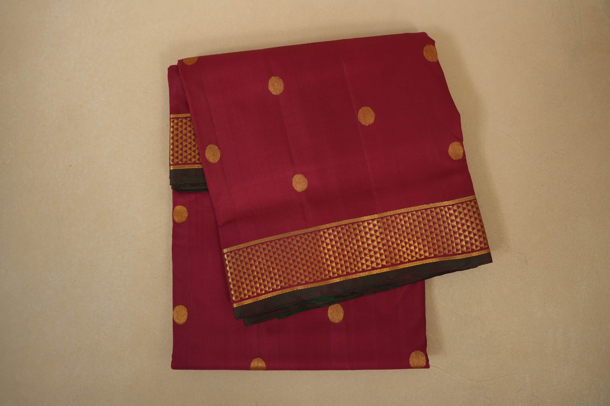 Maroon ten yards madisar silk saree