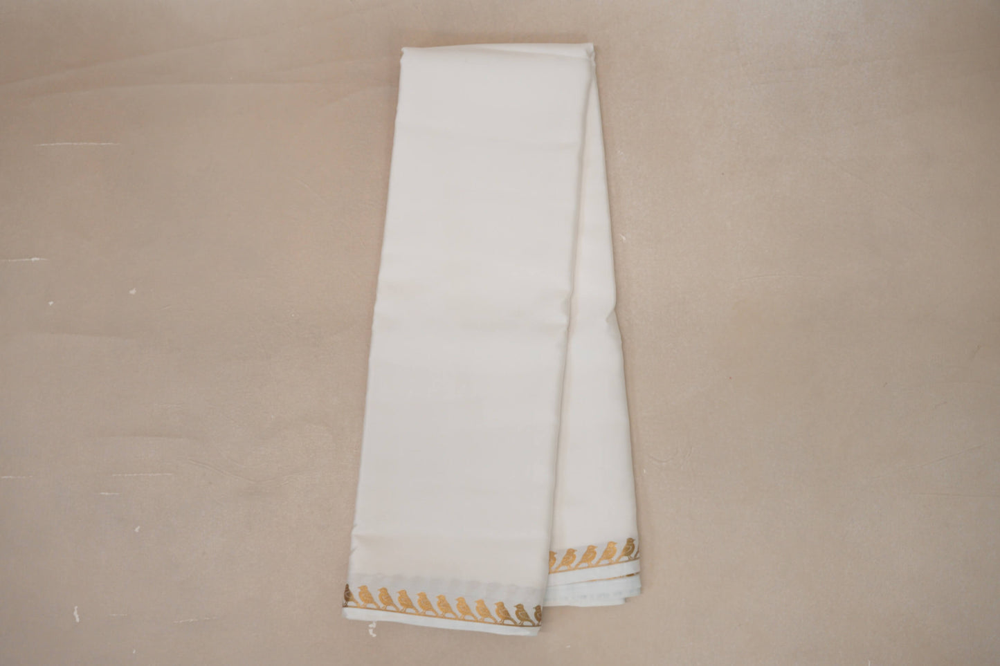 Milk White Mysore Silk Saree online