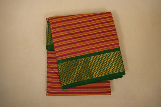 Multi color ten yards madisar silk saree