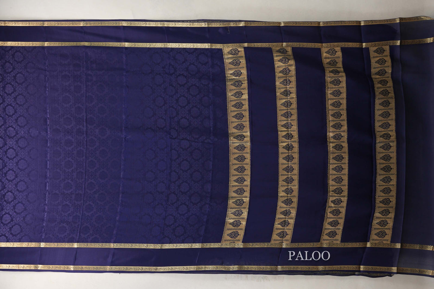 Navy Blue Mysore Silk Saree SS9027