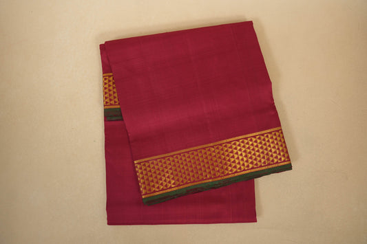 Maroon ten yards madisar silk saree