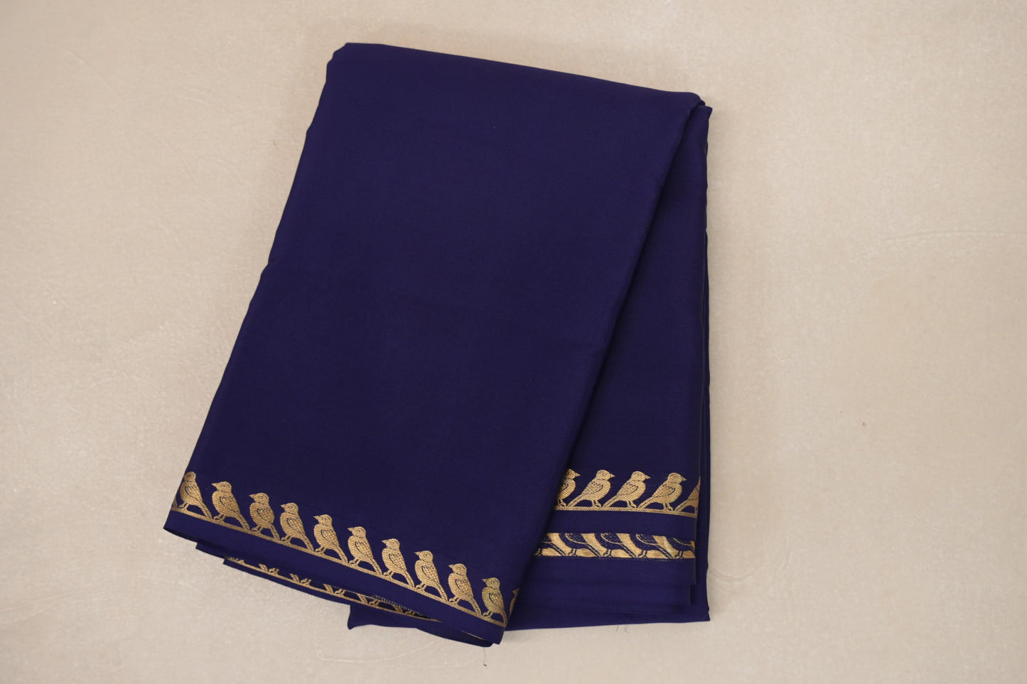 Deep Blue Mysore Silk Saree SS9029