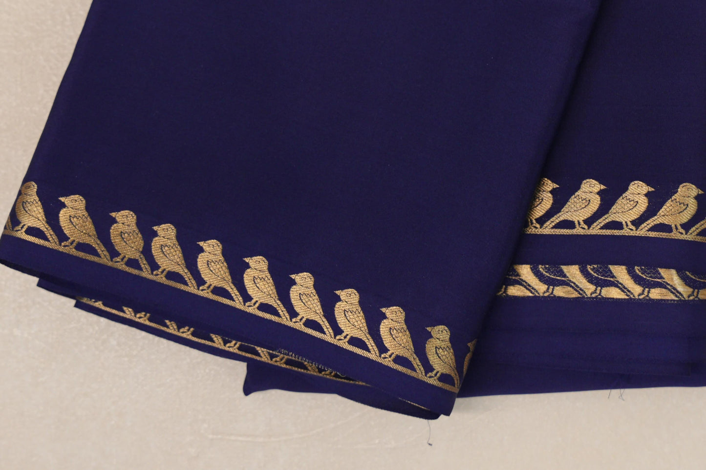 Deep Blue Mysore Silk Saree SS9029