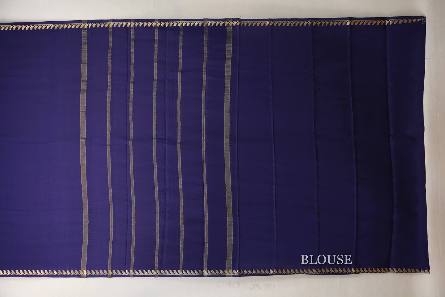 Deep Blue Mysore Silk Saree SS9029