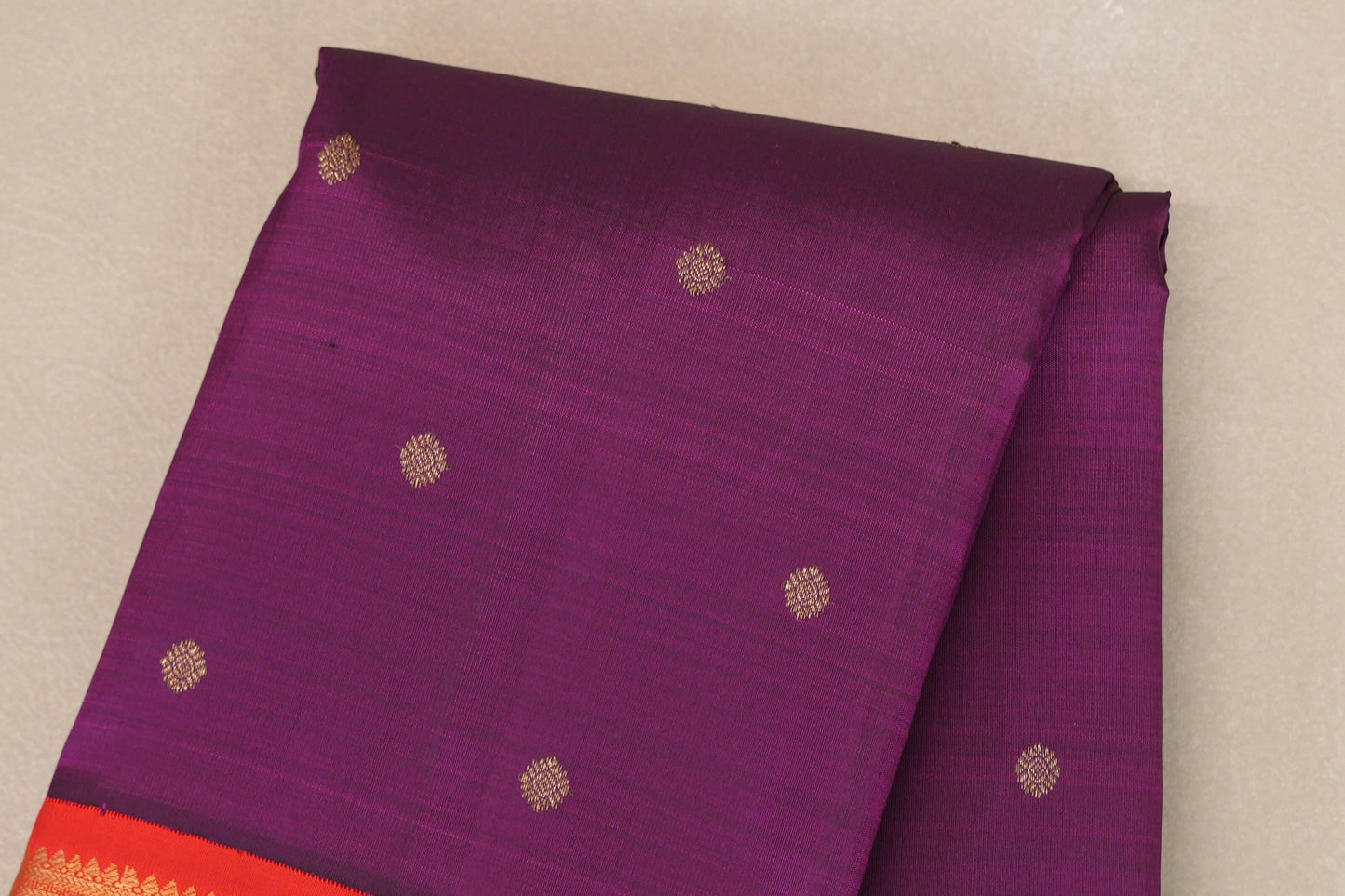 Deep Magenta with Bright Red Borders and Manthulir Selvedge Vintage Heirloom Kanjivaram Silk Saree SS9036