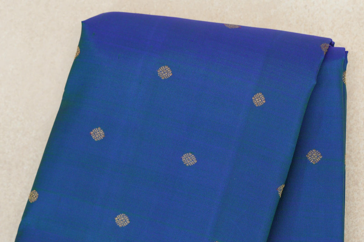 Peacock Green Vintage Heirloom Kanjivaram Silk Saree body