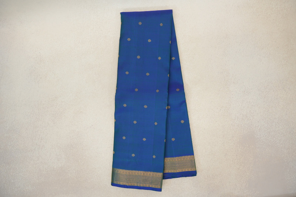 Online Peacock Green Vintage Heirloom Kanjivaram Silk Saree