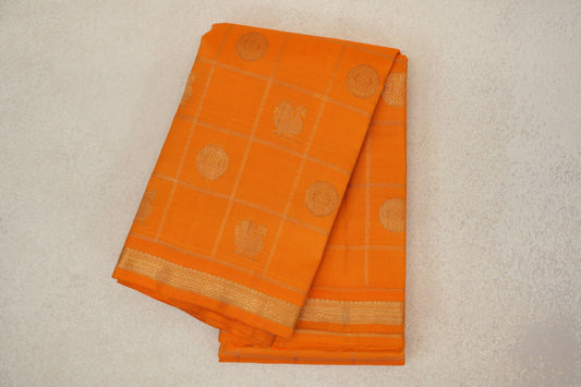 Mango Yellow Vintage Heirloom Kanjivaram Silk Saree