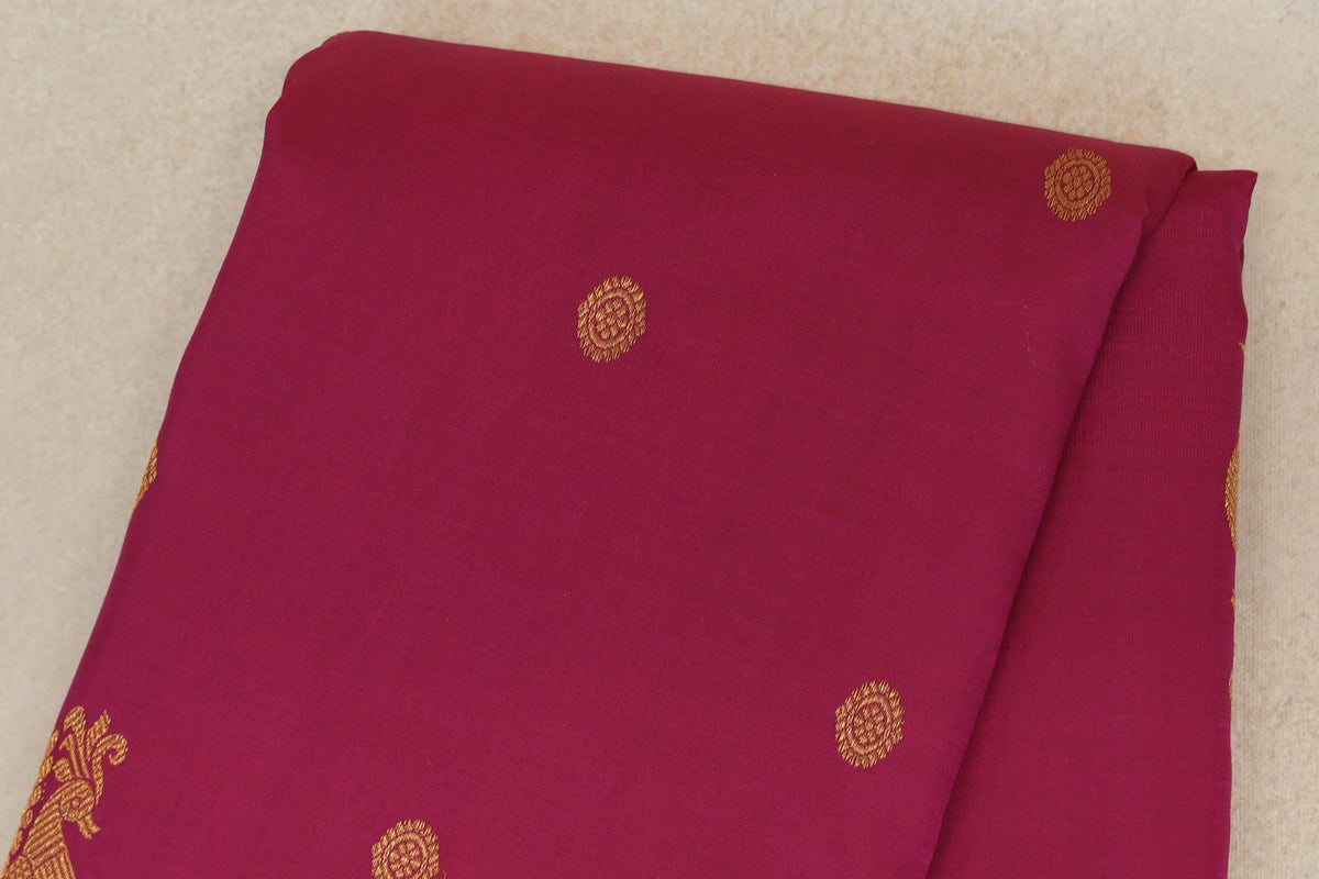 Dark Pink Plant Based Kanjivaram Silk Saree body
