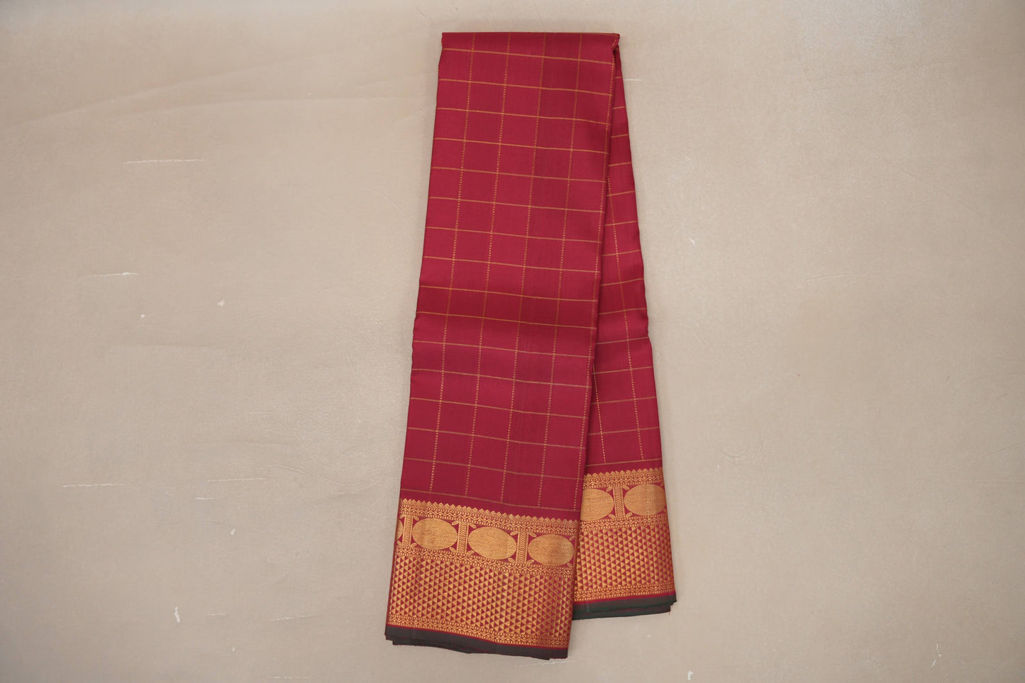 Reddish Pink with Bottle Green Selvedge Vintage Kanjivaram Silk Saree SS9043