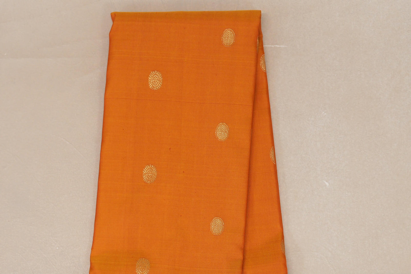 Dual Tone Red and Mustard with Deep Maroon Borders and Red Selvedge Vintage Kanjivaram Silk Saree SS9044