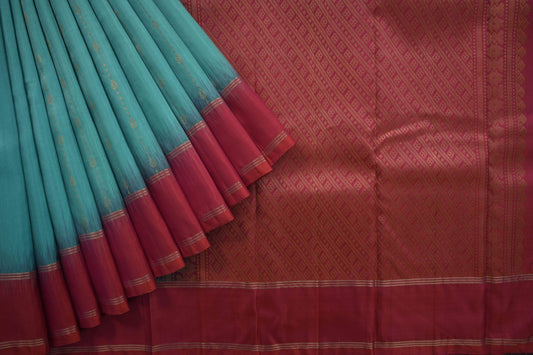 Rama blue kanchipuram silk saree