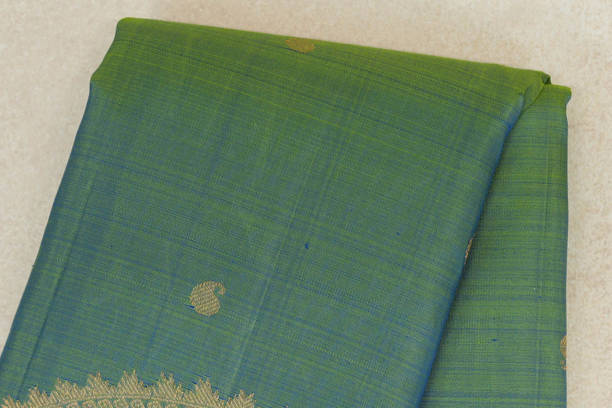 Pista Green Plant Based Kanjivaram Silk Saree body