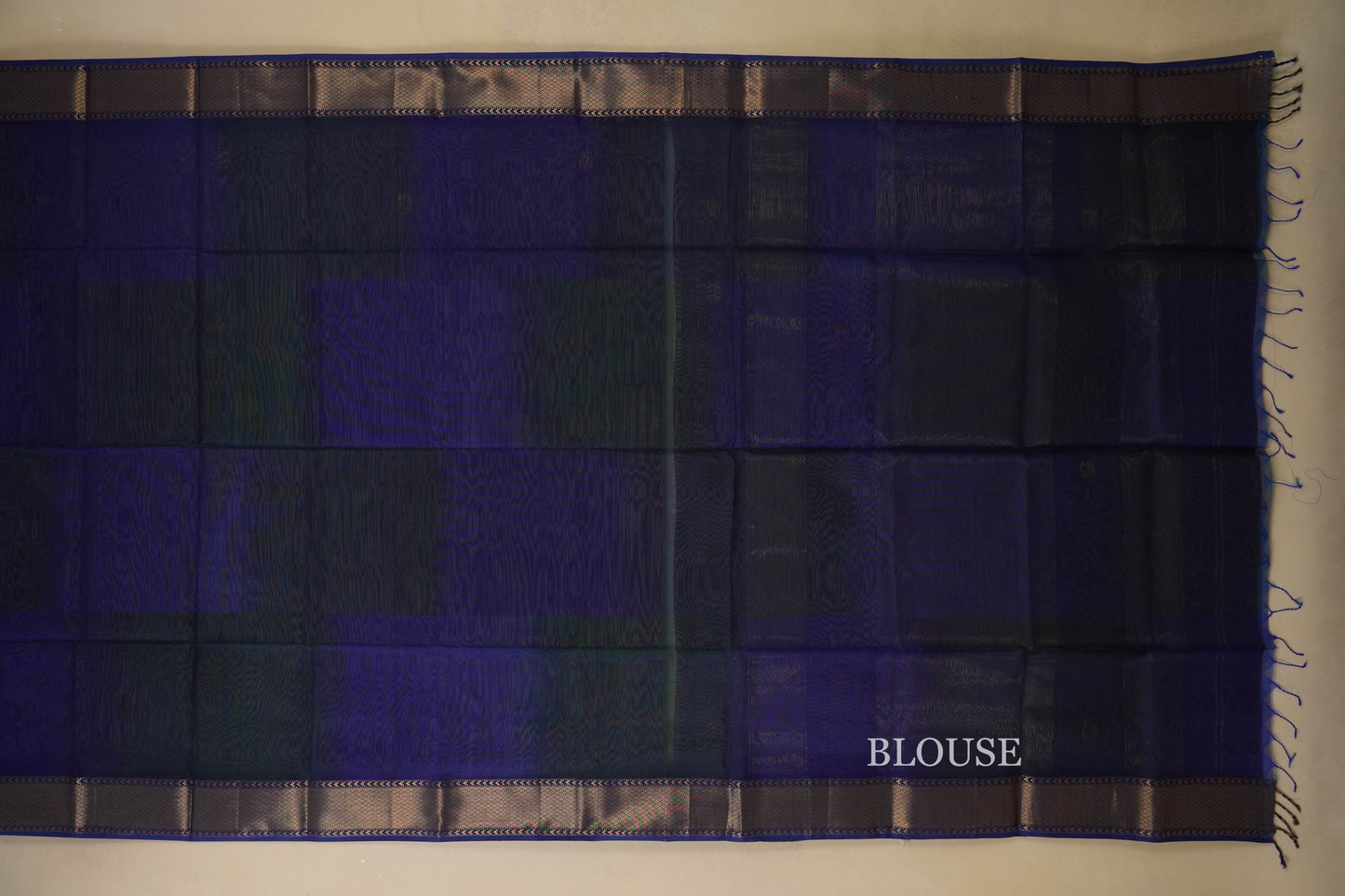 Multi Color Maheshwari Silk Cotton Saree blouse