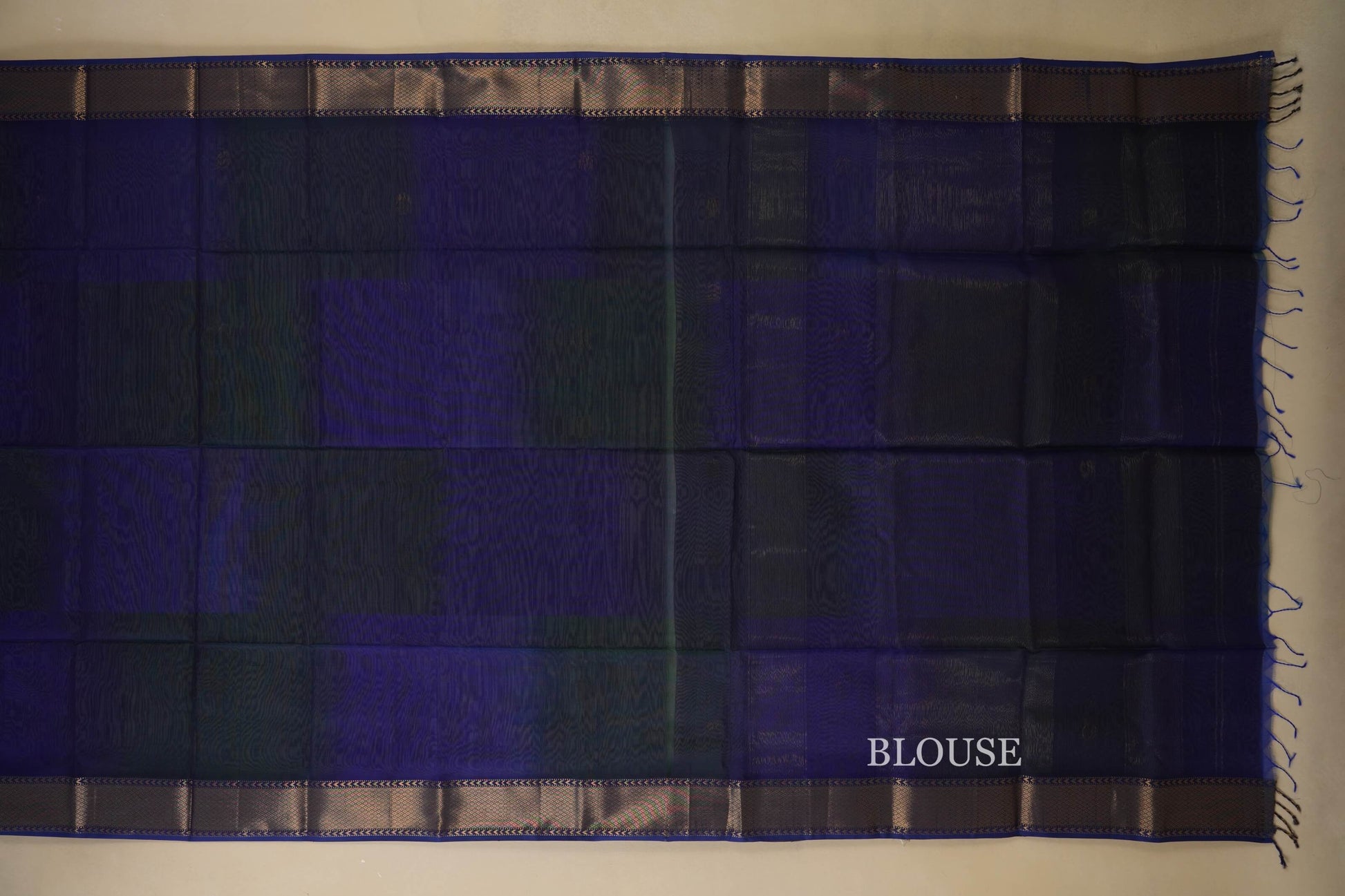 Multi Color Maheshwari Silk Cotton Saree blouse