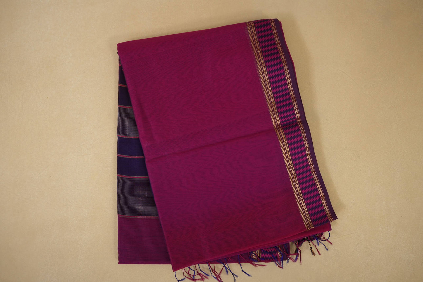 Multi color maheshwari silk cotton saree