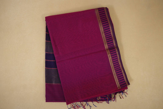 Multi color maheshwari silk cotton saree