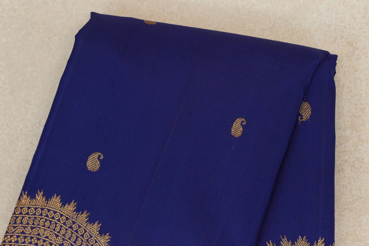 Royal Blue Vintage Kanjivaram Silk Saree SS10175