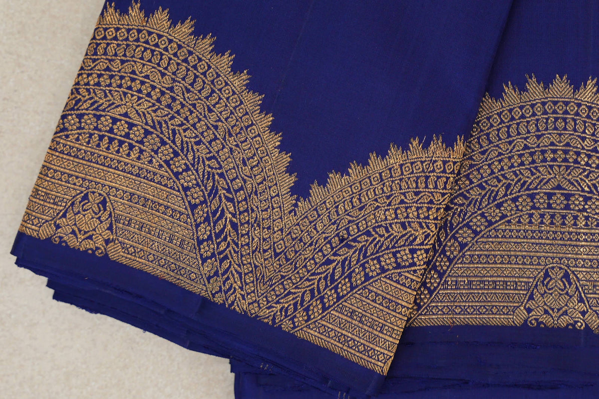 Royal Blue Vintage Kanjivaram Silk Saree SS10175