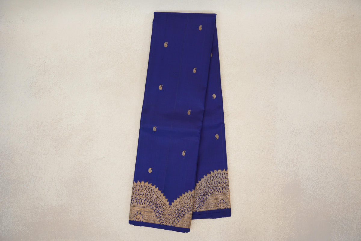 Royal Blue Vintage Kanjivaram Silk Saree SS10175