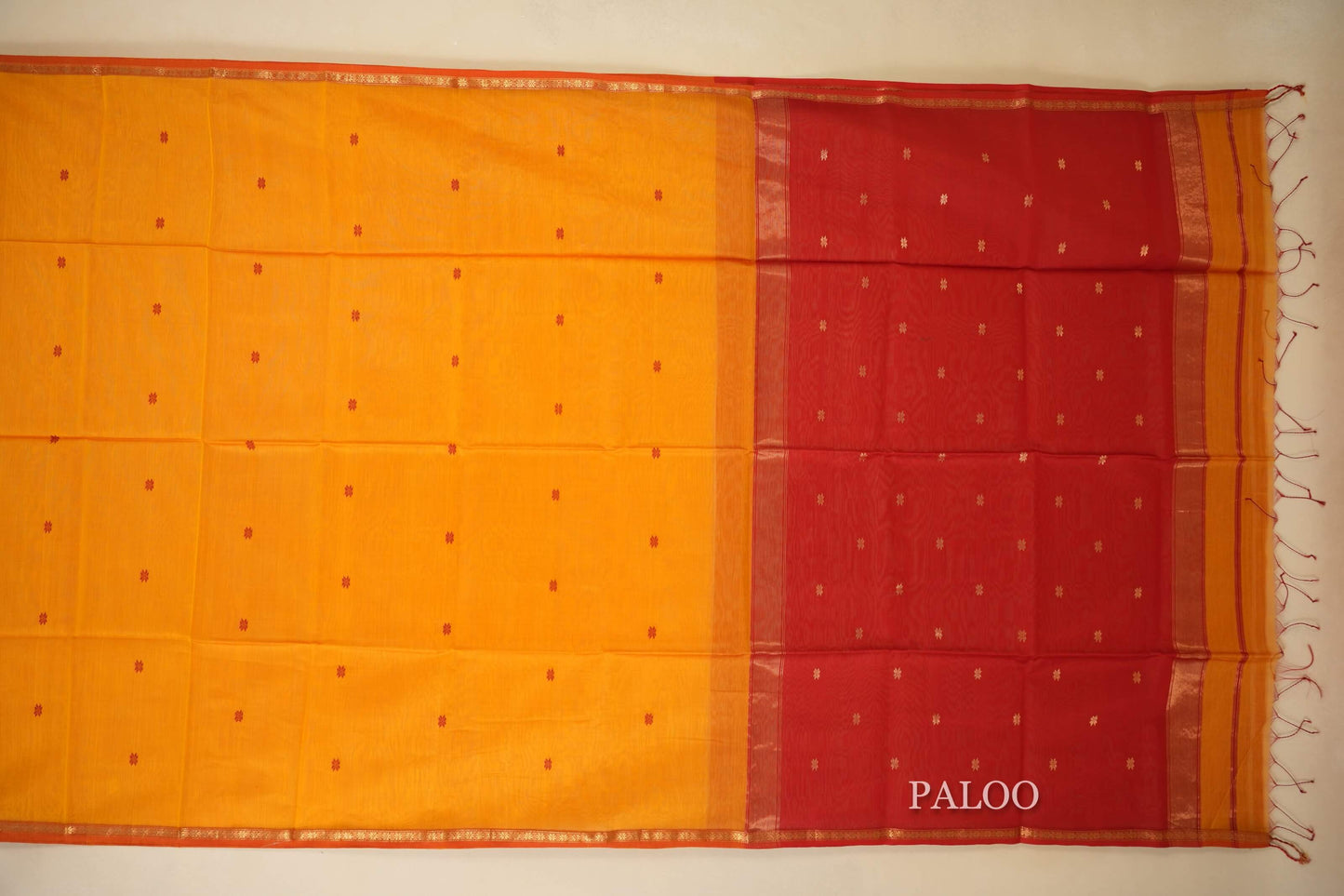 maheshwari silk cotton saree paloo