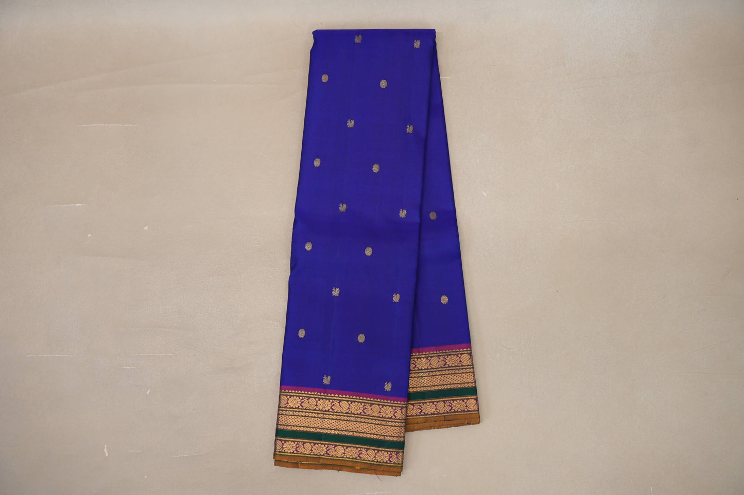 Bright Royal blue Vintage Kanjivaram Silk Saree SS9055