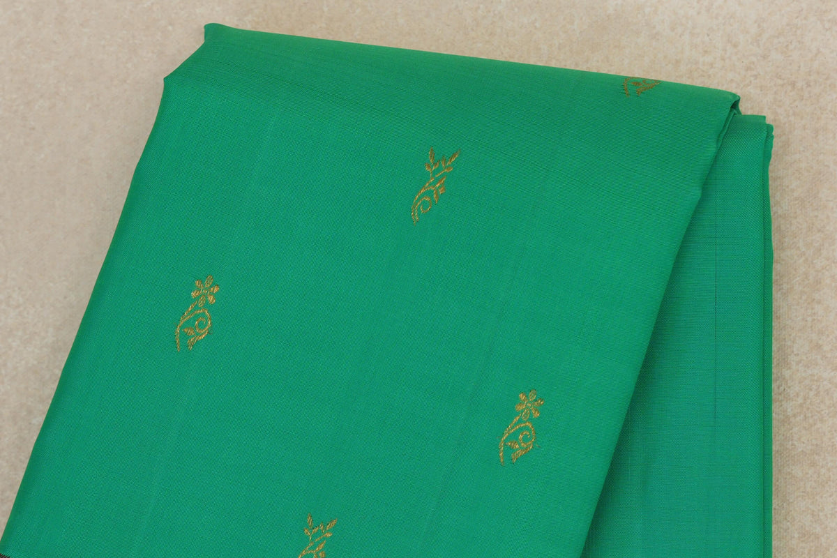 Teal Green with Rani Pink Borders Vintage Kanjivaram Silk Saree SS10179
