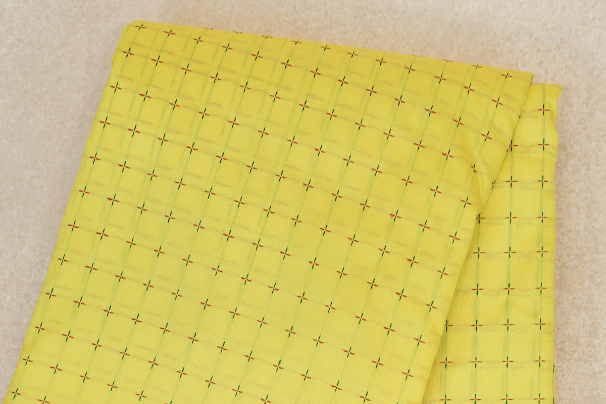 Bright Lemon Yellow with Green/Maroon Borders Vintage Kanjivaram Silk Saree SS10182