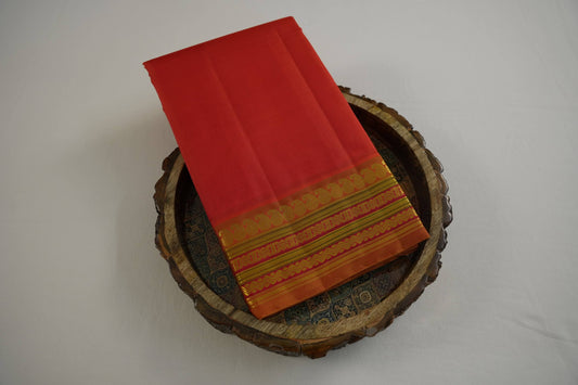 Orange light weight kanchipuram saree