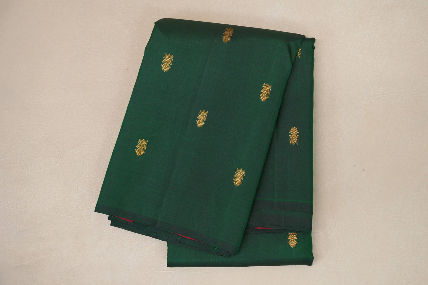 Bottle Green Vintage Kanjivaram Silk Saree SS9064