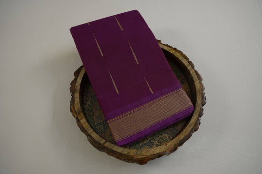 Magenta kanchi cotton saree