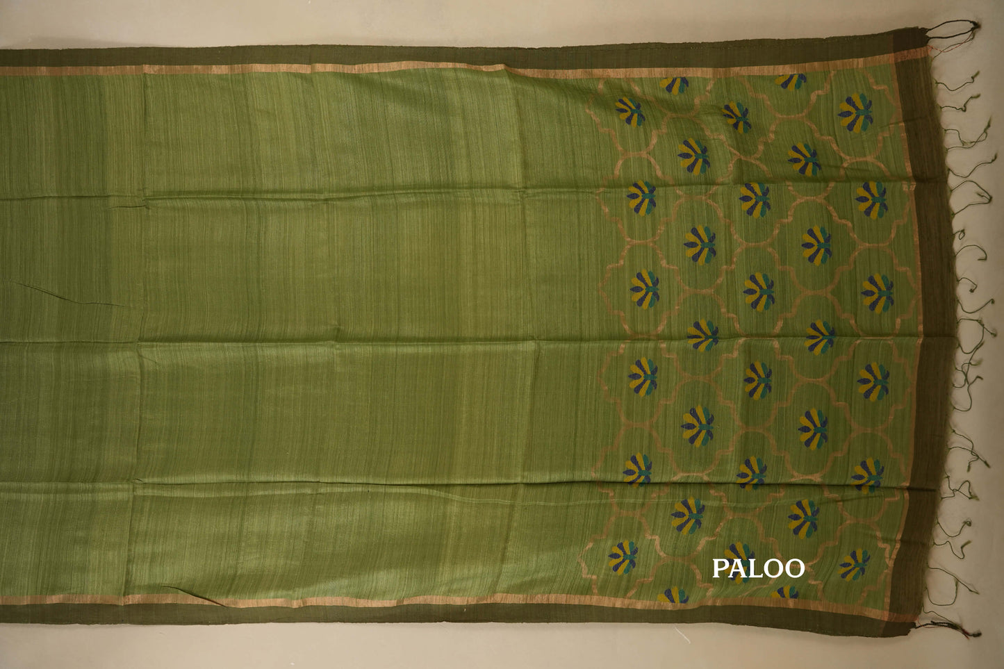tussar silk saree paloo