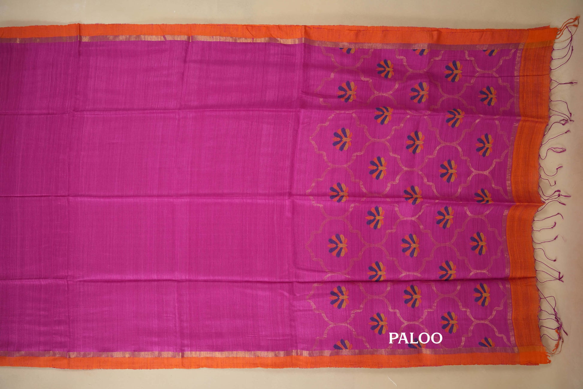 tussar silk saree paloo