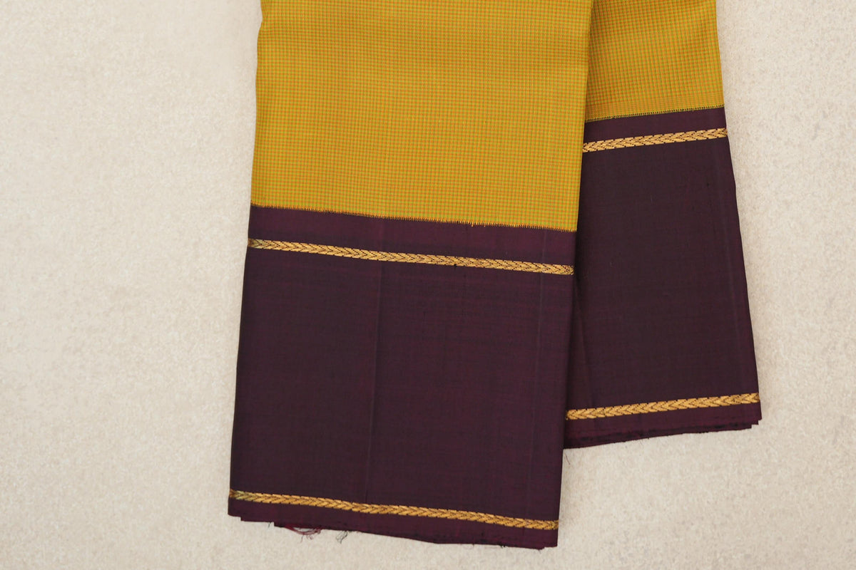 Mustard Yellow Vintage Kanjivaram Silk Saree border
