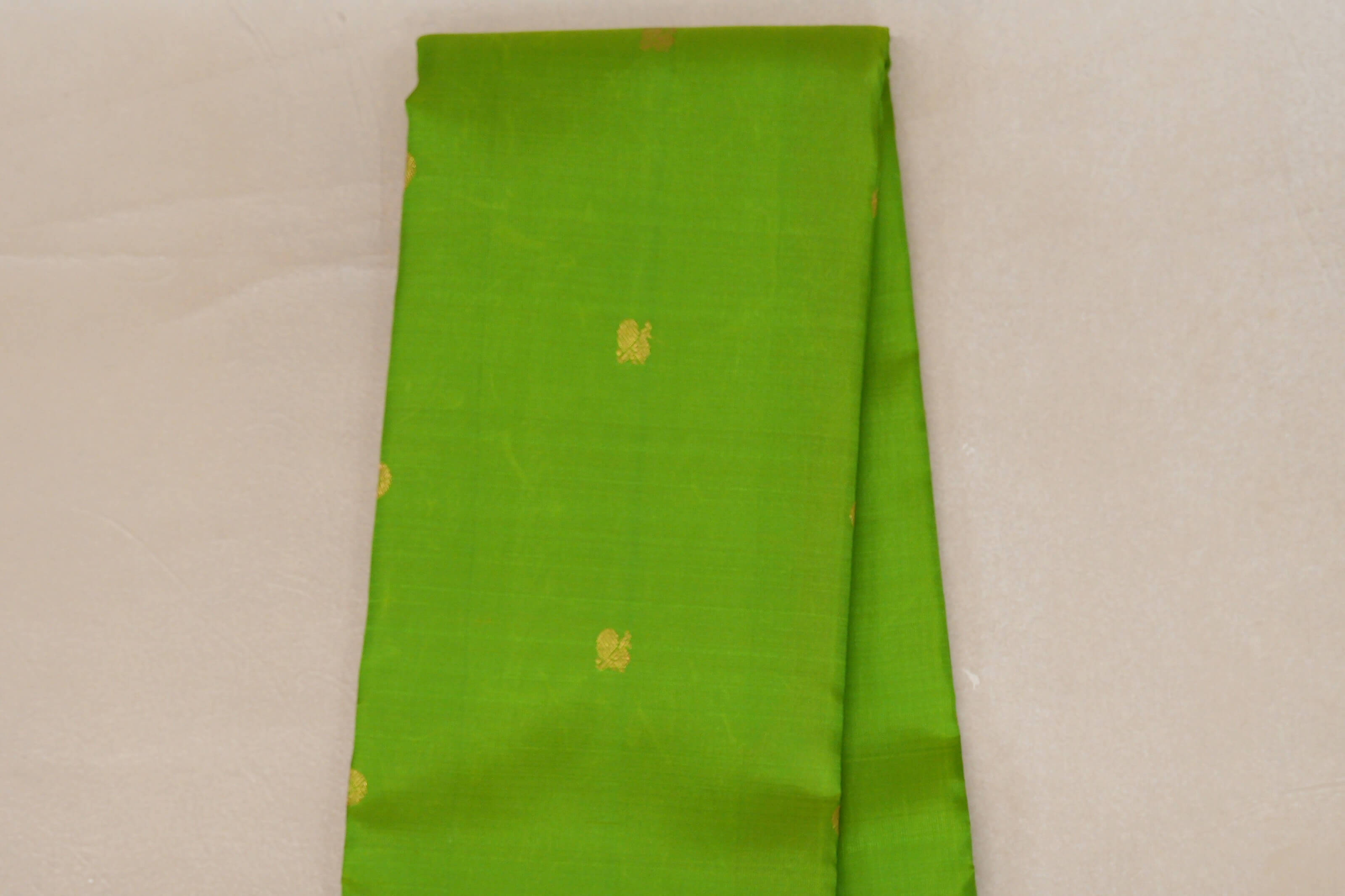 Parrot Green with Rani Pink Borders Vintage Kanjivaram Silk Saree SS9066