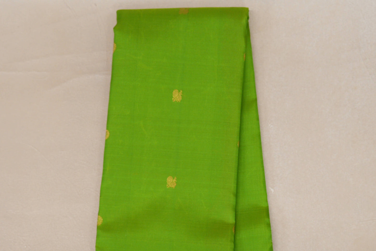 Parrot Green with Rani Pink Borders Vintage Kanjivaram Silk Saree SS9066