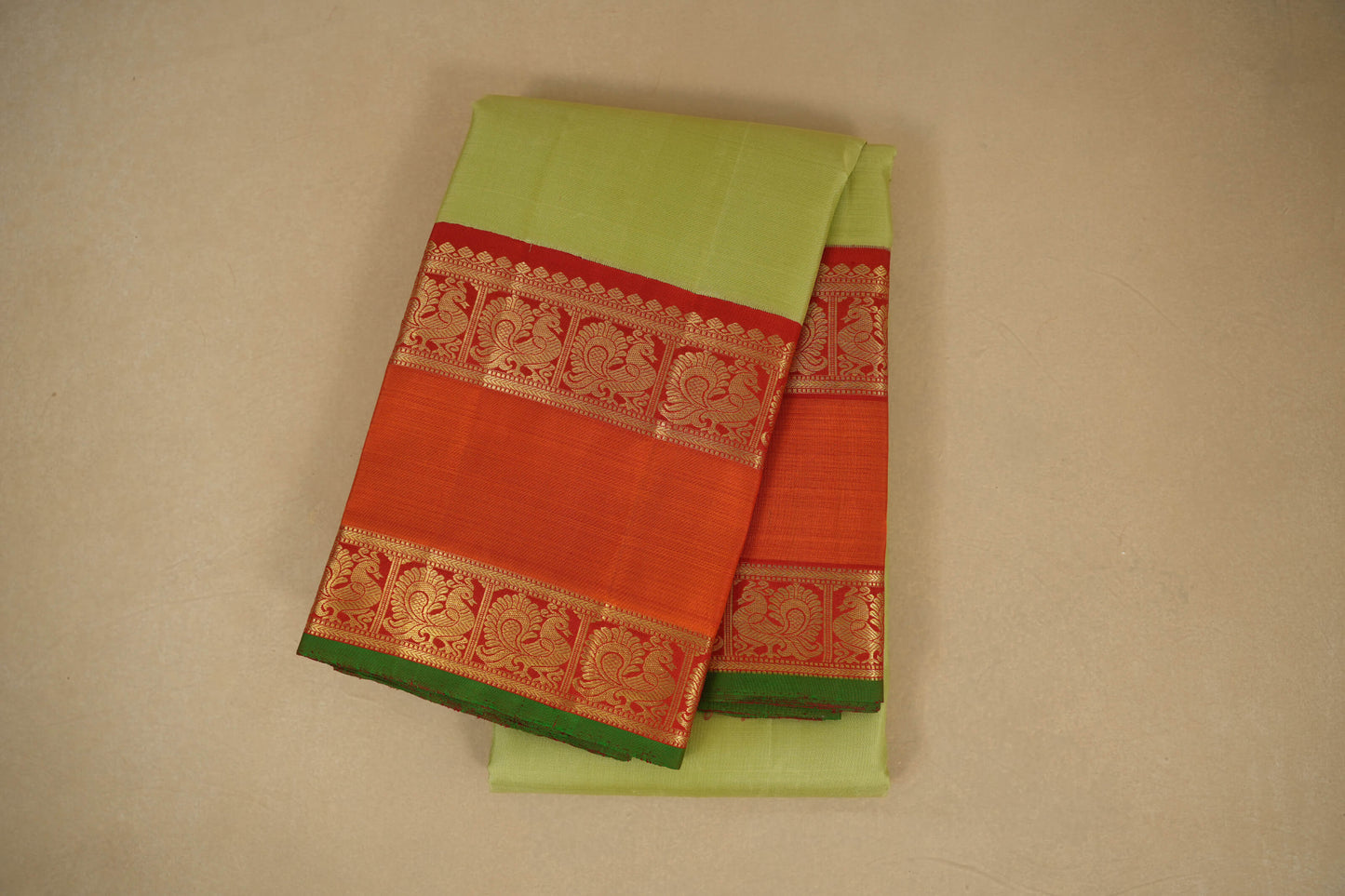 Pistha green vintage kanjivaram silk saree